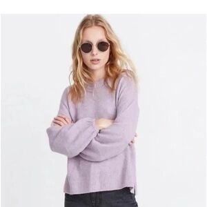 Madewell Women's Light Purple Crew Neck Sweater
